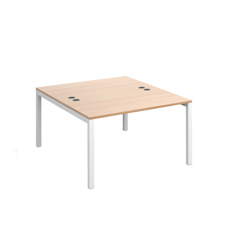 Connex Starter Units Back to Back - 1200 - White Frame - Beech