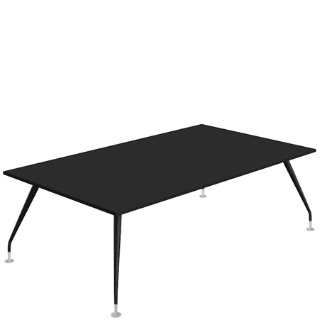 Massa Boardroom Table - 2400 - Black Legs - Anthracite