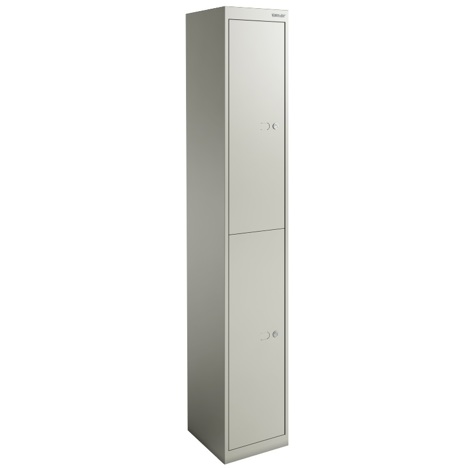 Bisley Metal Locker - Double Door - Goose Grey