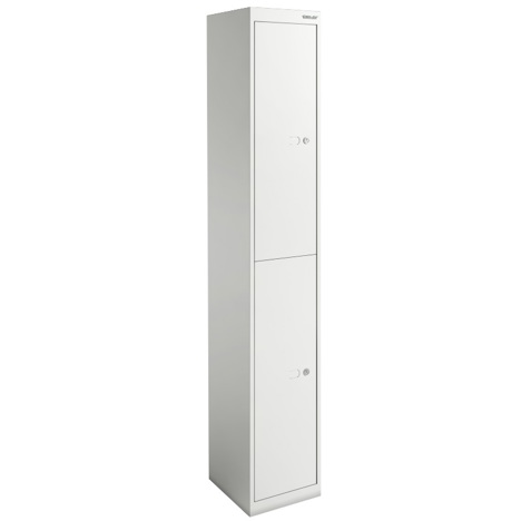 Bisley Metal Locker - Double Door - Chalk