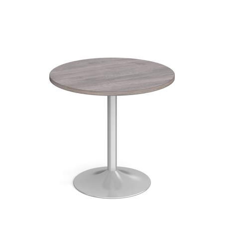 Genoa Circular Dining Table - Silver - Grey Oak