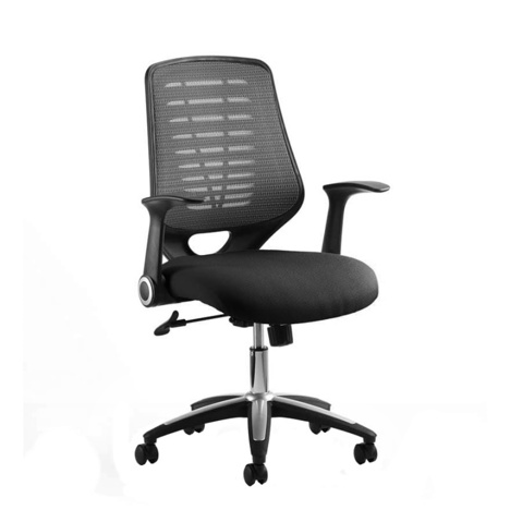 Relay Task Operator Chair Airmesh Black Back - Black Seat With Arms