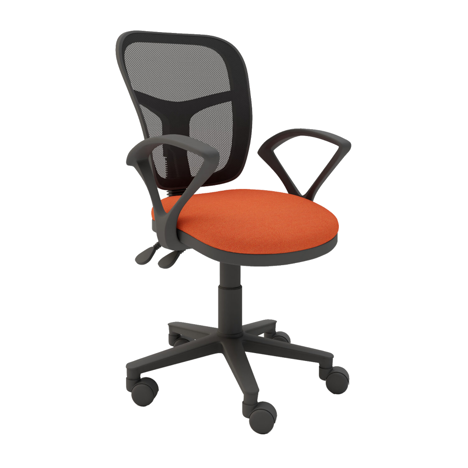 Mesh Back Operator Chair - Fixed Arms - Black Base