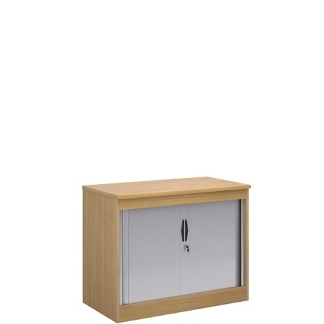 Horizontal Systems Tambour Door Cupboard 800 - Oak