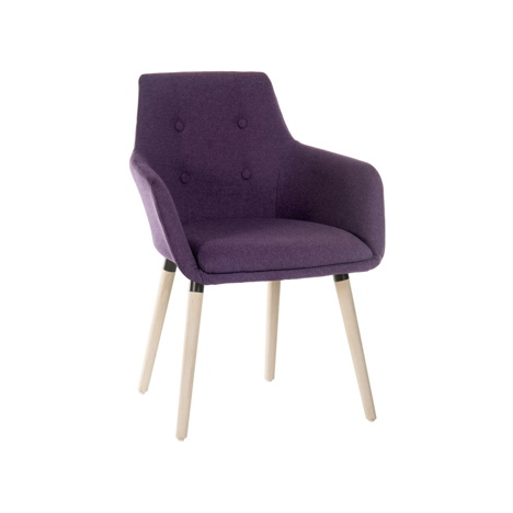 Four Legged Reception Chair - Plum