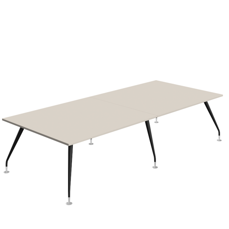 Massa Boardroom Table - 3200 - Black Legs - Grey