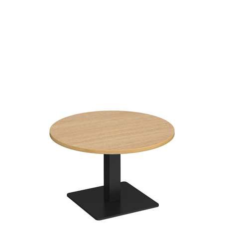 Brescia Circular Coffee Table - Black - Oak