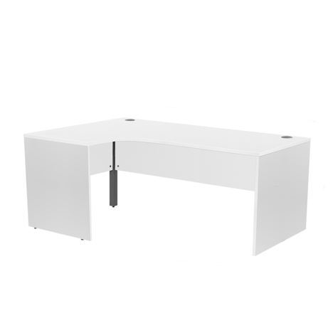 Panel Ended Radial Workstation - Left Hand - 1800 - White
