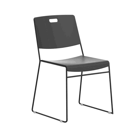 Arc High Density Stacker Chair - Black