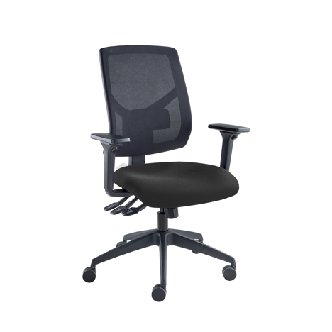 Vision High Back Mesh Chair - Adjustable Arms - Havana
