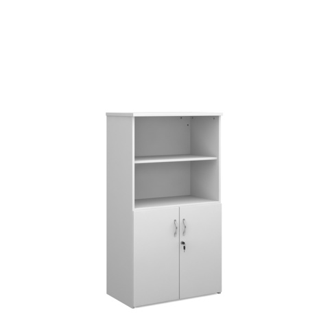 Combination Unit with Open Top - 1440mm High - One Shelf - White