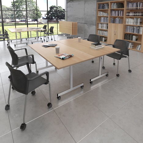 Semi Circular Fliptop Meeting Table