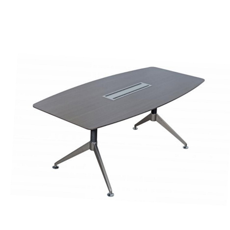 Nero - Chamfered Executive Boardroom Table - 2400mm - Anthracite