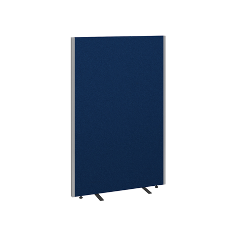 Floor Standing Fabric Screen - W800 x D40 x H1500mm - Blue