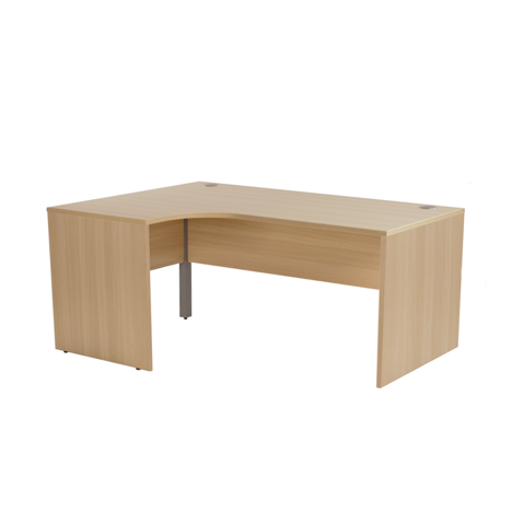Panel Ended Radial Workstation - Left Hand - 1500 - Oak