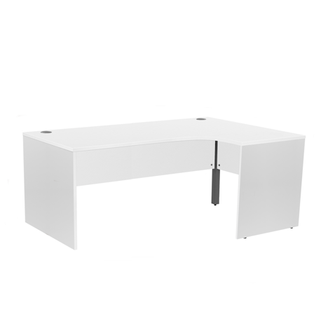 Panel Ended Radial Workstation - Right Hand - 1800 - White
