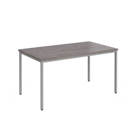 Flexi 25 Rectangular Table - 1400mm - Silver - Grey Oak