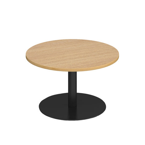 Monza Circular Coffee Table - Black - Oak