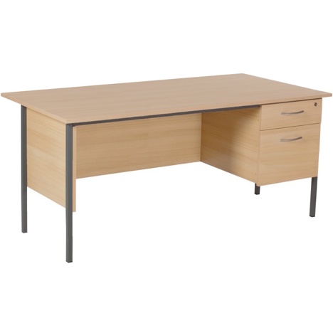Teacher Desk - 1800 - 2 Drawer - Oak