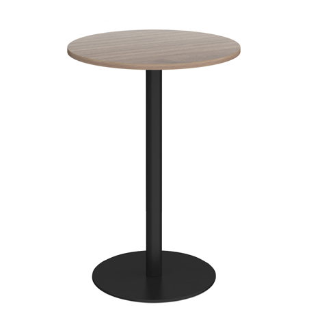 Monza Circular Poseur Table - Black - Barcelona Walnut