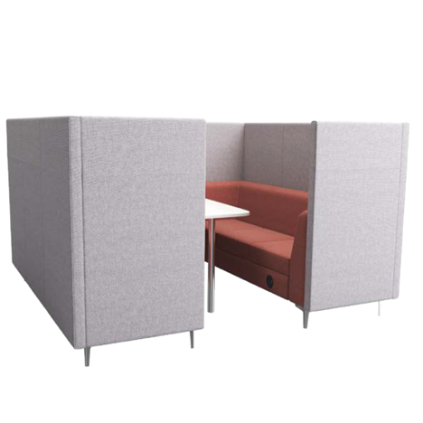 Simoon Booth - 6 Seater Booth - Closed Front with Arms