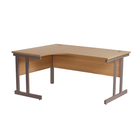 Cantilever Radial Workstation - 1500mm - Left Hand - Beech