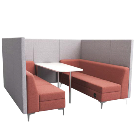 Simoon Booth - 6 Seater Booth - Open Front without Arms