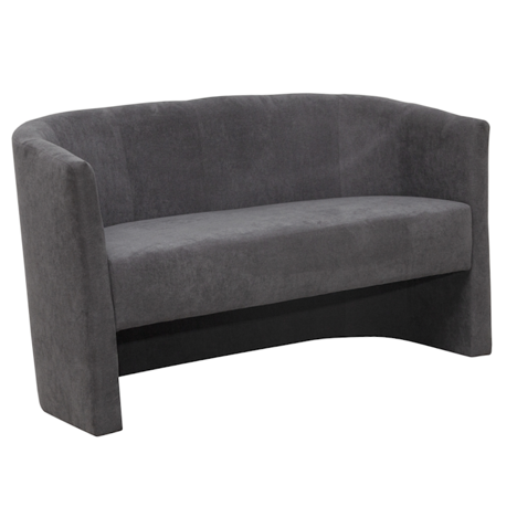 Tub Seating - Two Seat Sofa - Black - Fabric Grey