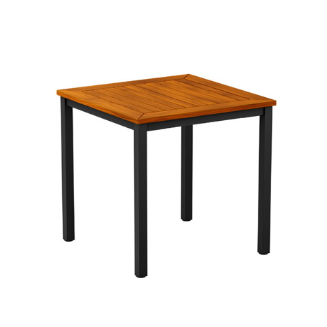 ICE Four Leg Dining Table with Black Frame - 800 x 800mm