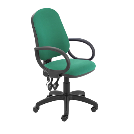 Calypso II High Back Operators Chair - Fixed Arms - Green
