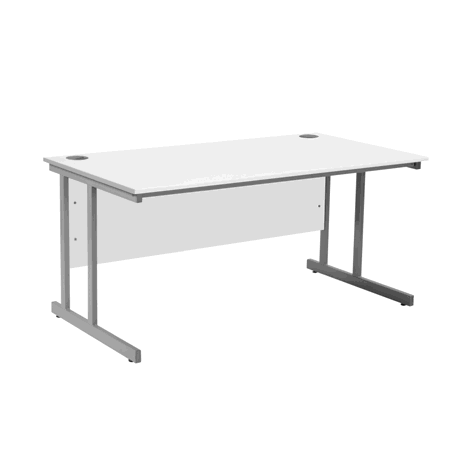 VDU Cantilever Workstation - 1600mm - 800mm Deep - White
