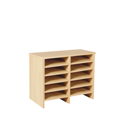 Post Sorter Hood Units - Pigeon Hole Units - 2 Bay - 12 Compartment - Oak