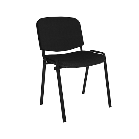 Stacking Side Chair - Black Frame - No Arms - Black