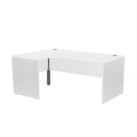 Panel Ended Radial Workstation - Left Hand - 1600 - White