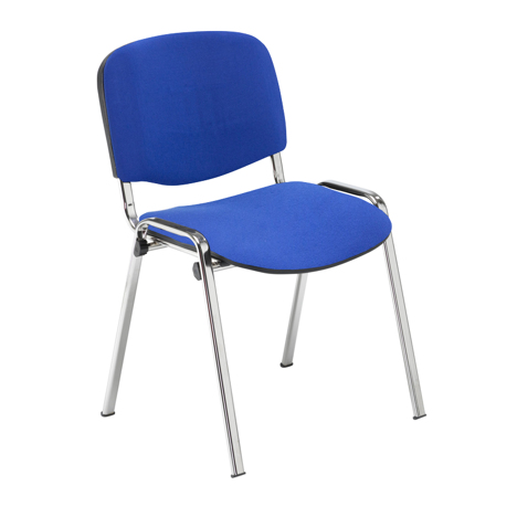 Chrome Frame Side Chair - Royal Blue