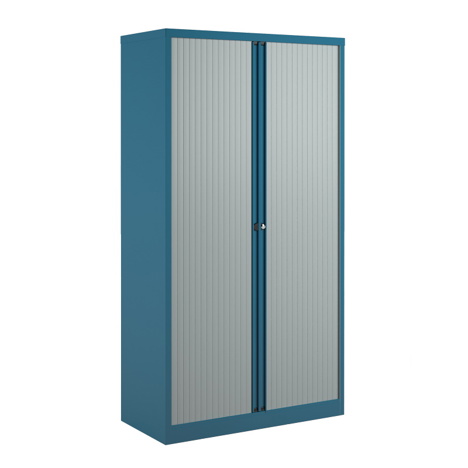 Bisley Tambour Cupboards 1970-1985mm - Blue