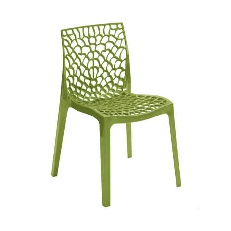 Zest Polypropylene Outdoor Side Chair - Anise Green