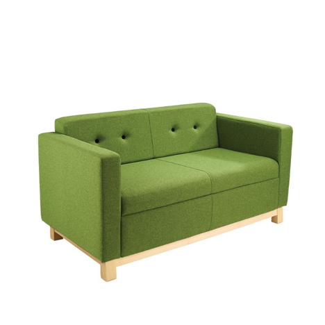 Tornado Reception Seating - Sofa 2 Seat - Wooden Plinth