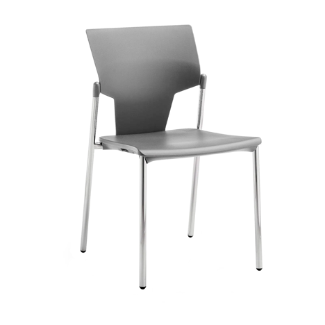 IKON Meeting and Boardroom Chair - No Arms - Four Legs - Grey