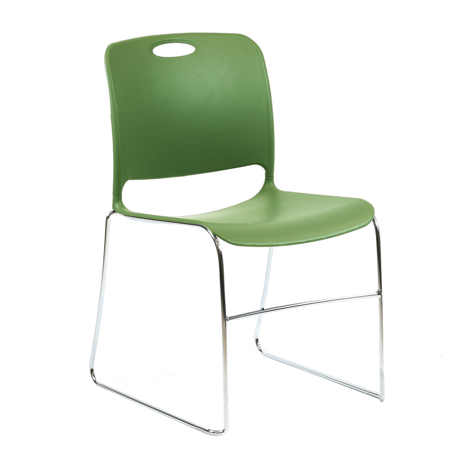 Maestro HD Stacking Chair - Chrome Frame - Zesty Lime
