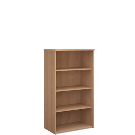 Bookcases (Solid Back Panels) with Three Shelves - 1440mm High - Beech