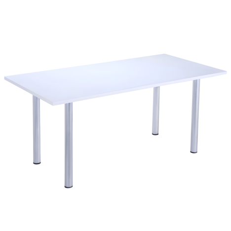 Meeting Room Table with Silver Tubular Legs
