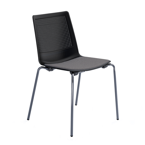 Harmony Multi-Purpose Chair - With Pad - Chrome Frame - Black