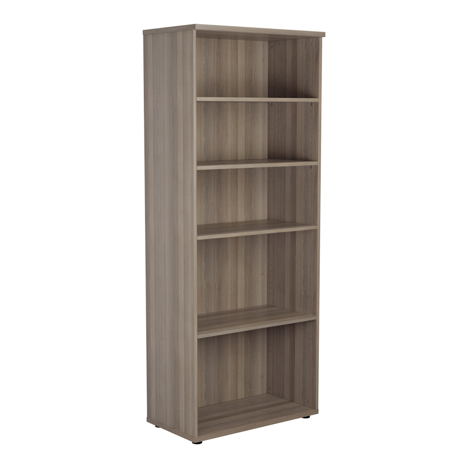 Wooden Bookcases (Solid Back Panels) - WDS2045 - Grey Oak