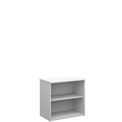 Bookcases (Solid Back Panels) with Two Shelves - 740mm High - White