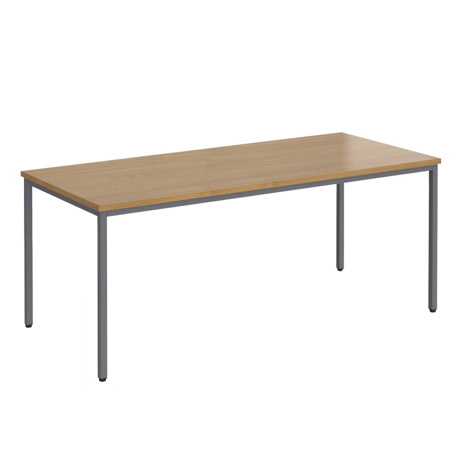 Flexi 25 Rectangular Table - 1800mm - Graphite - Oak