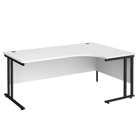Radial Cantilever Workstation - 1800 - Black - Right - White