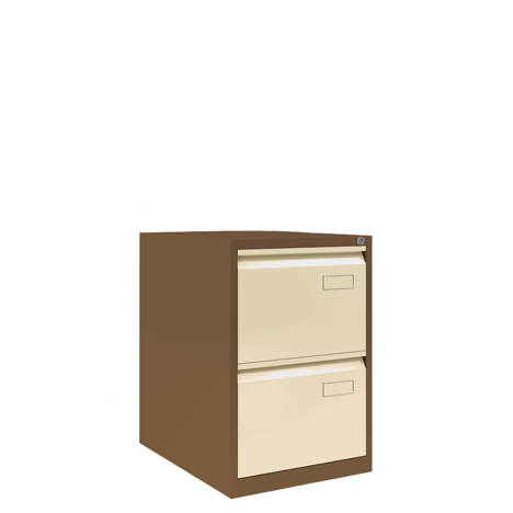 Bisley Two Drawer Filing Cabinets - Coffee-Cream