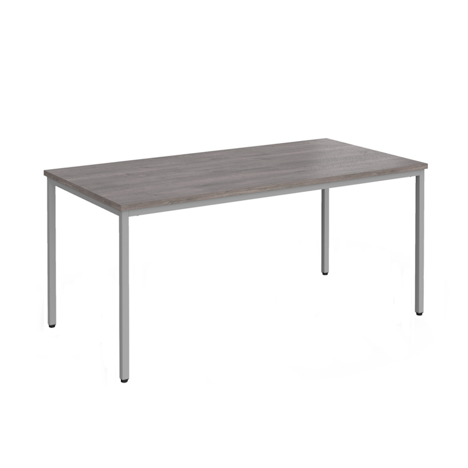 Flexi 25 Rectangular Table - 1600mm - Silver - Grey Oak