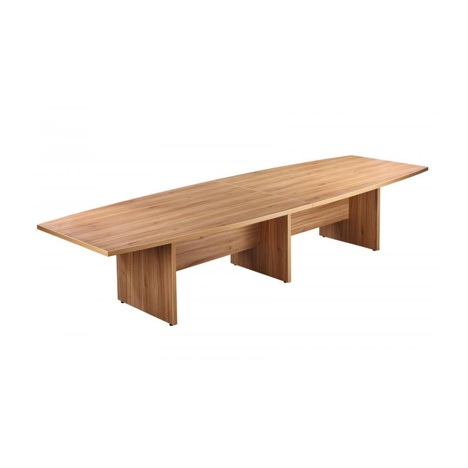 Alto - Slab Ended Boardroom Table - 3600mm - American Black Walnut